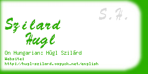 szilard hugl business card